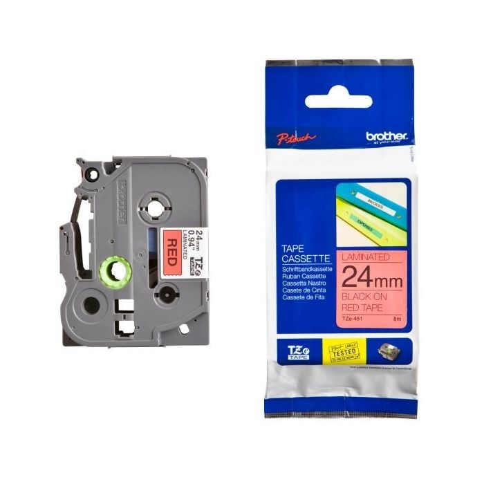 TZ451-Brother TZ-451 NOIR/ROUGE 24mm compatible