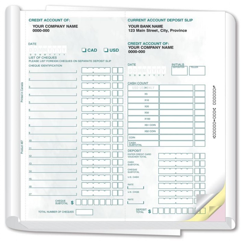 Deposit Slip Book