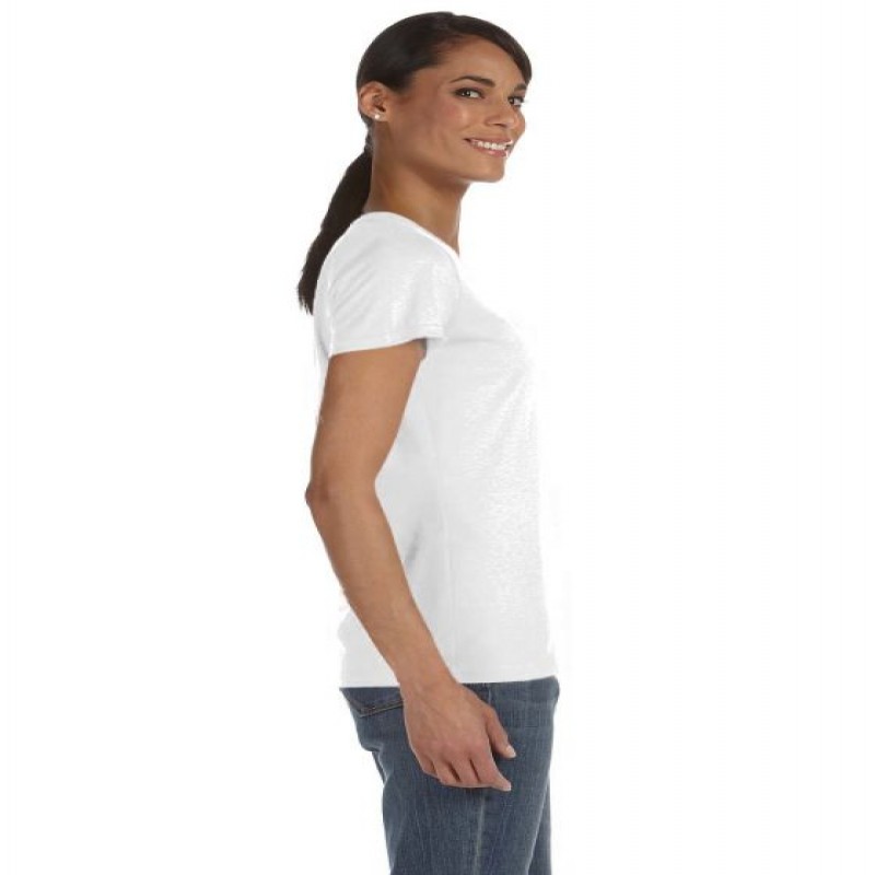 Fruit of the Loom Ladies' 8.3 oz./lin. yd. HD Cotton V-Neck T-Shirt | L39VR