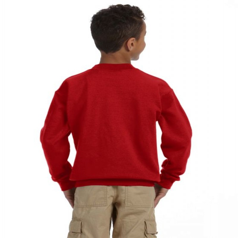 Gildan Youth Heavy Blend 13.3 oz./lin. yd., 50/50 Fleece Crew | G180B