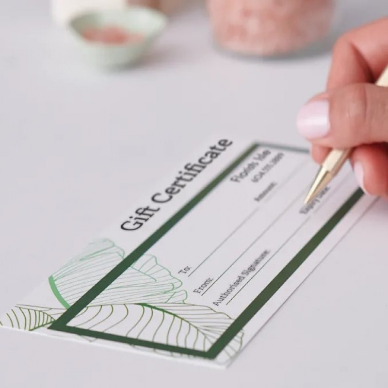 Montreal Gift Certificates printing