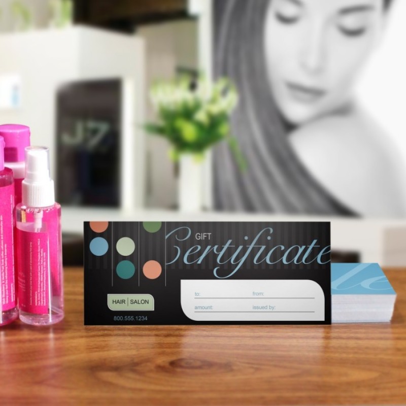 Montreal Gift Certificates printing