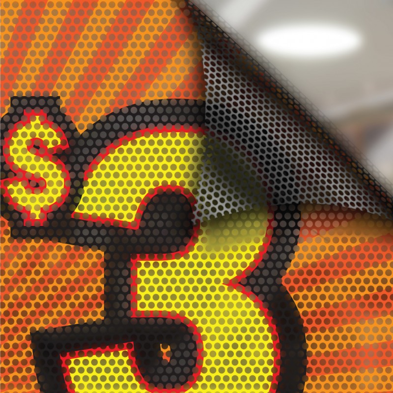 Adhesive Window Perforated