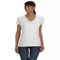 Fruit of the Loom Ladies' 8.3 oz./lin. yd. HD Cotton V-Neck T-Shirt | L39VR_1